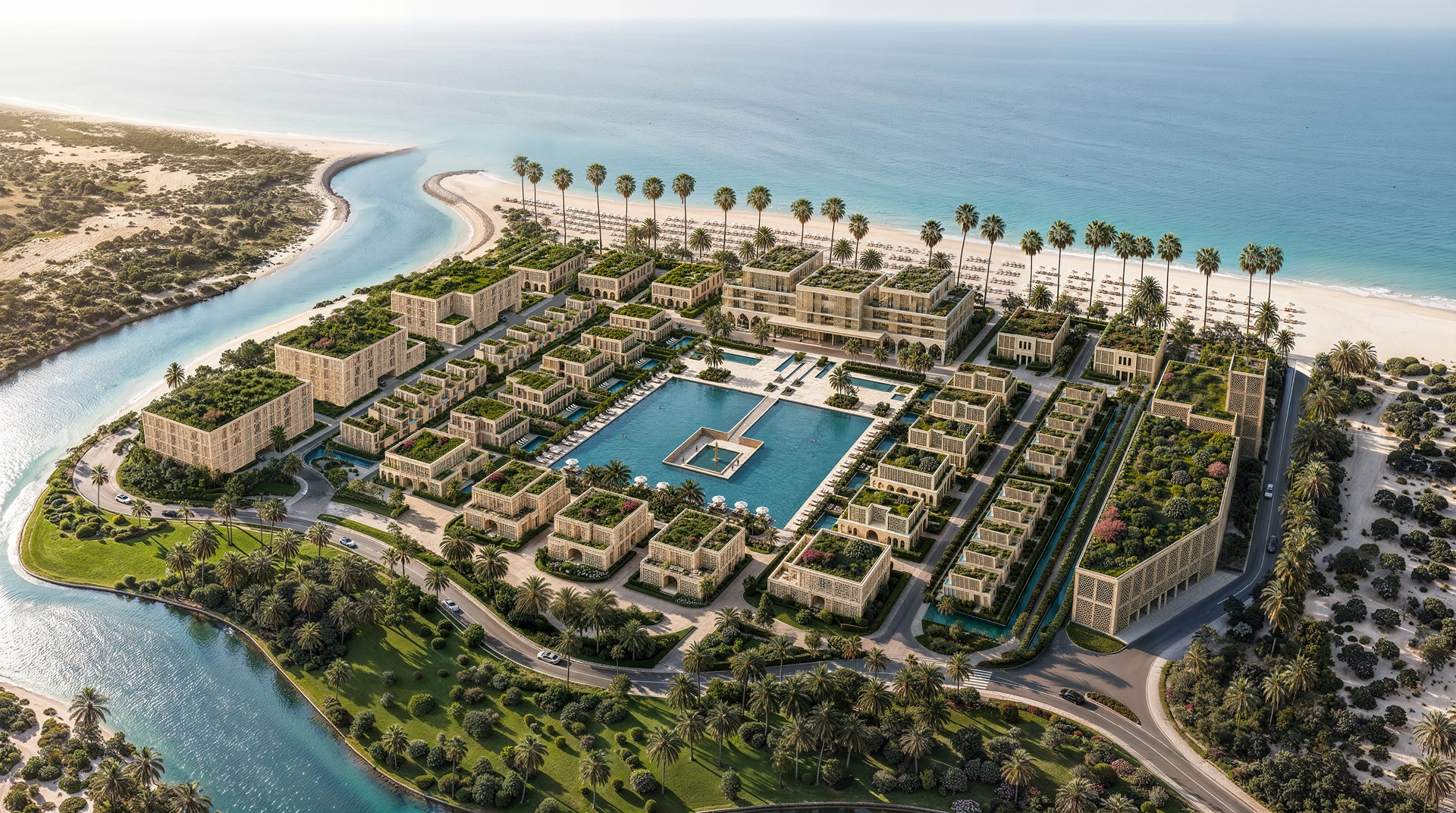 Letecký pohled na masterplan Mira Coral Bay